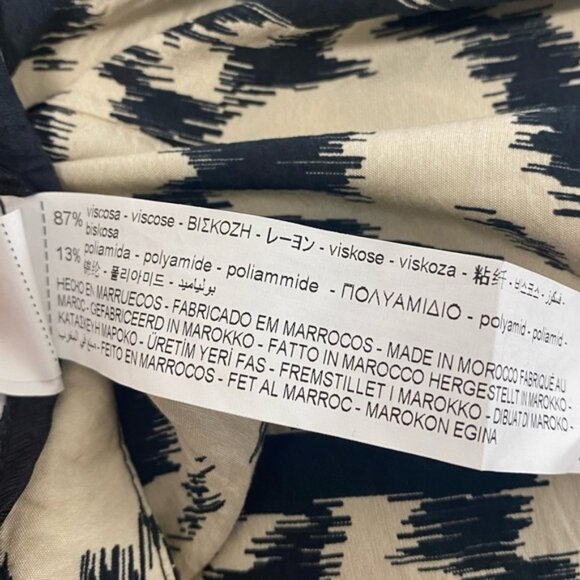 Zara Paperbag High Waisted Animal Print Belted Trousers size M - Picture 7 of 7